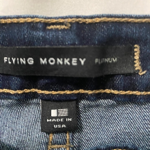 FLYING MONKEY PLATINUM DISTRESSED STRAIGHT LEG JEANS SIZE 27 - Picture 5 of 9